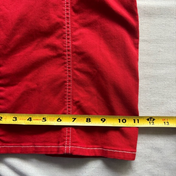 Anthropologie Maeve Delaney Mid Rise Wide Leg Flare Jeans Red 25 - Picture 10 of 10